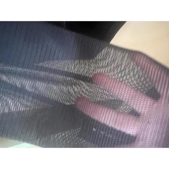 DKNY Silk Black Mesh Women's Moto Bomber Jacket Pockets Zippers Size Medium - Picture 3 of 10